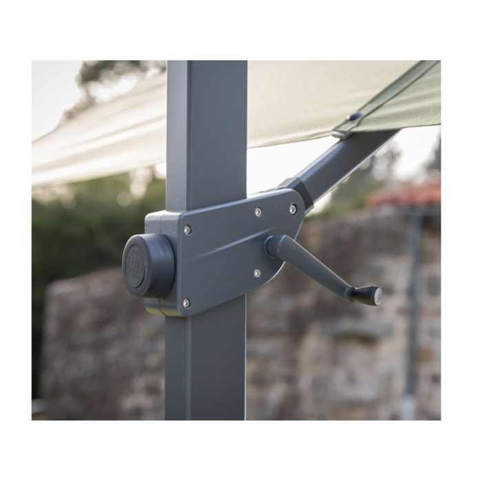 Parasol déporté 4x3m - gris anthracite - SAPHIR
