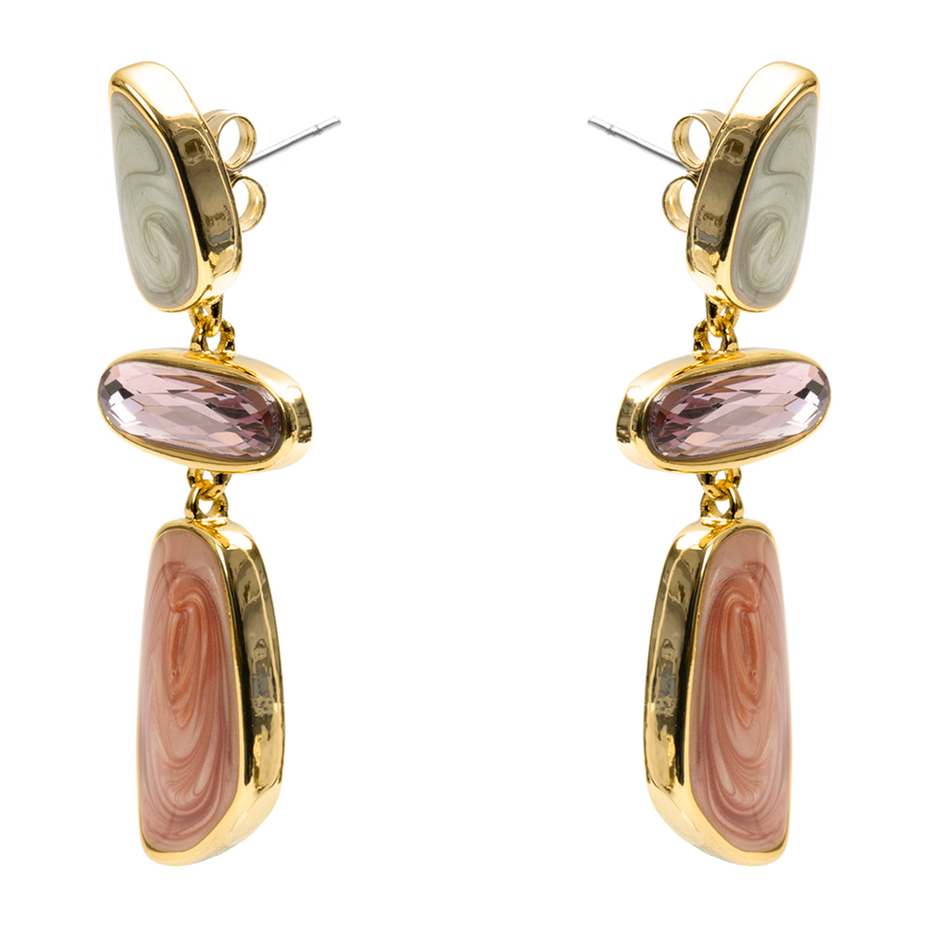 Pendientes Wiso acabado oro amarillo 18k