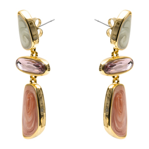 Pendientes Wiso acabado oro amarillo 18k