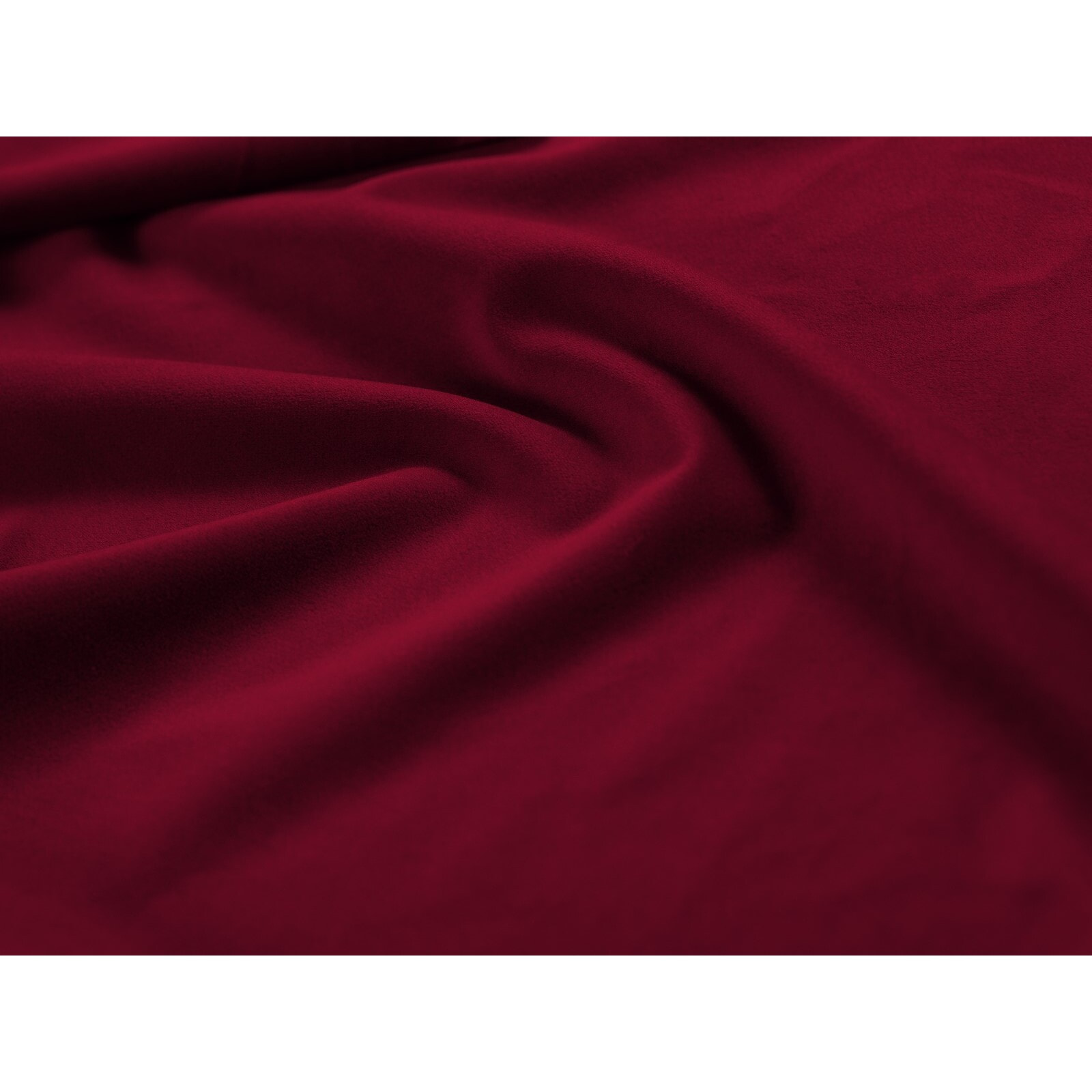 Méridienne droite "Bali" en velours rouge