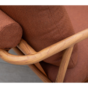 Salon de jardin en aluminium - 5 places - terracotta - ARIZONA