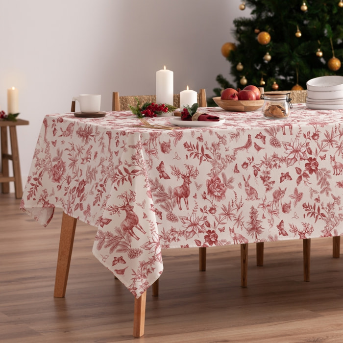 Mantel antimanchas RUDOLPH ROJO