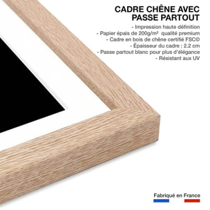 Affiche enfant spacesloth  Affiche sous cadre bois