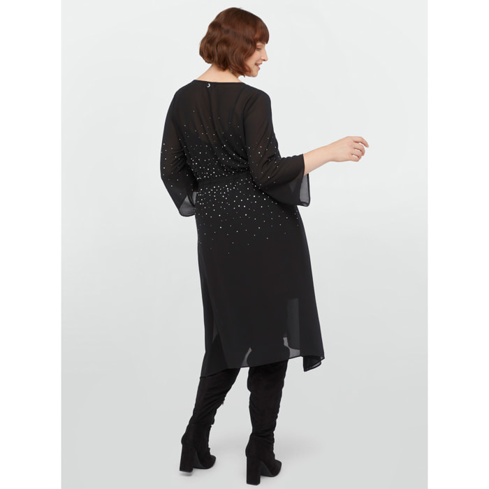 Fiorella Rubino - Vestito midi con punti luce - Nero