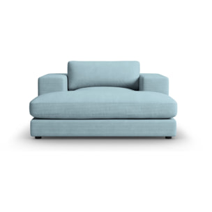 Méridienne "Tendance" en velours côtelé bleu clair