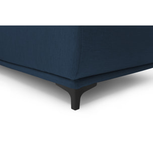 Arya - canapé d'angle convertible - avec coffre - 5 places - style contemporain - droit - Bleu