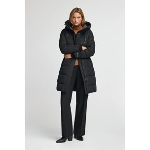 Giaccone Iris Coat nero con logo Polo Club