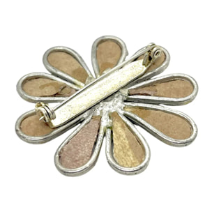 Broche Multicolor margarita cristal Sw y plata 10µ