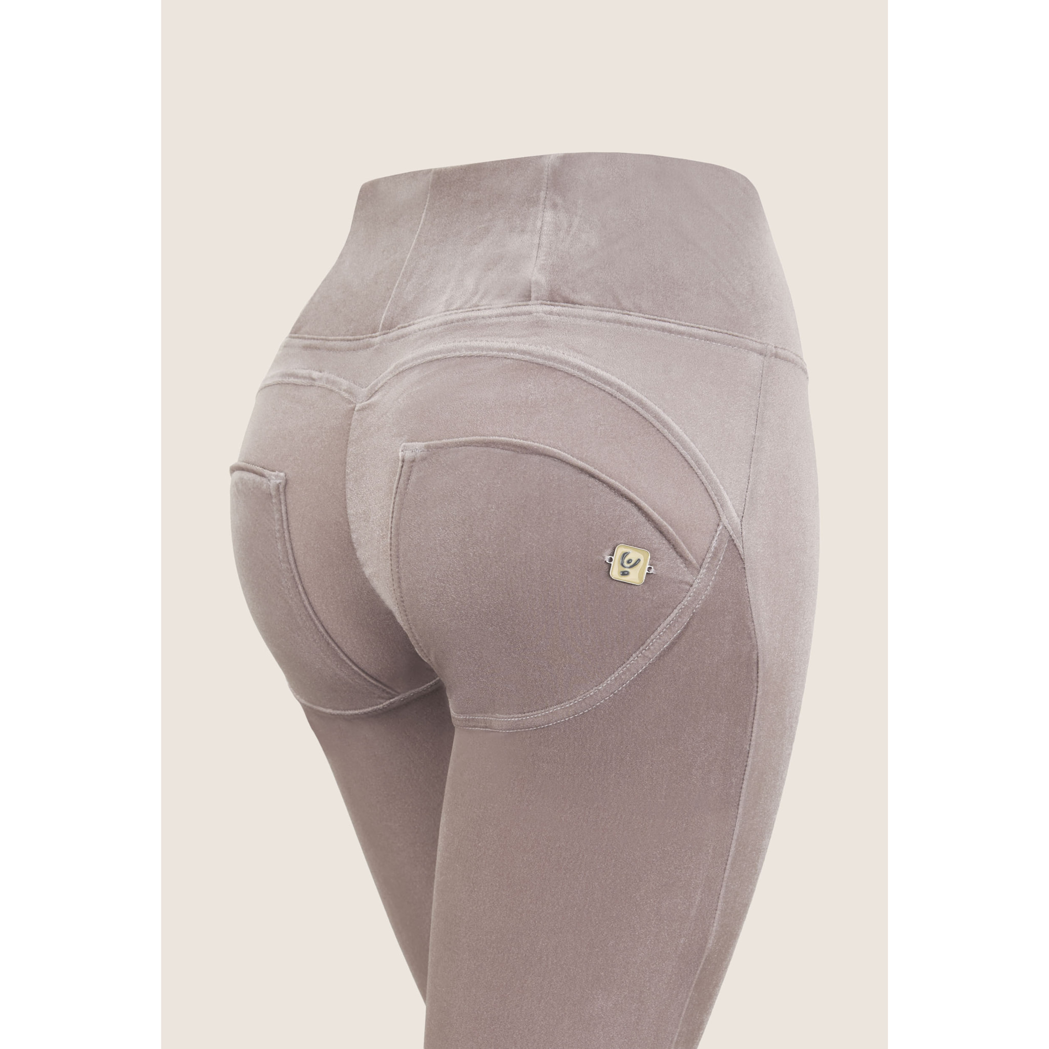 Pantaloni WR.UP® superskinny vita alta effetto velluto