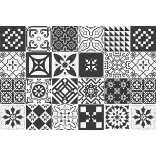Stickers muraux - Sticker Mural Carrelage adhésif Cuisine Salle de Bain - 24 STICKERS CARRELAGES AZULEJOS LORENZA