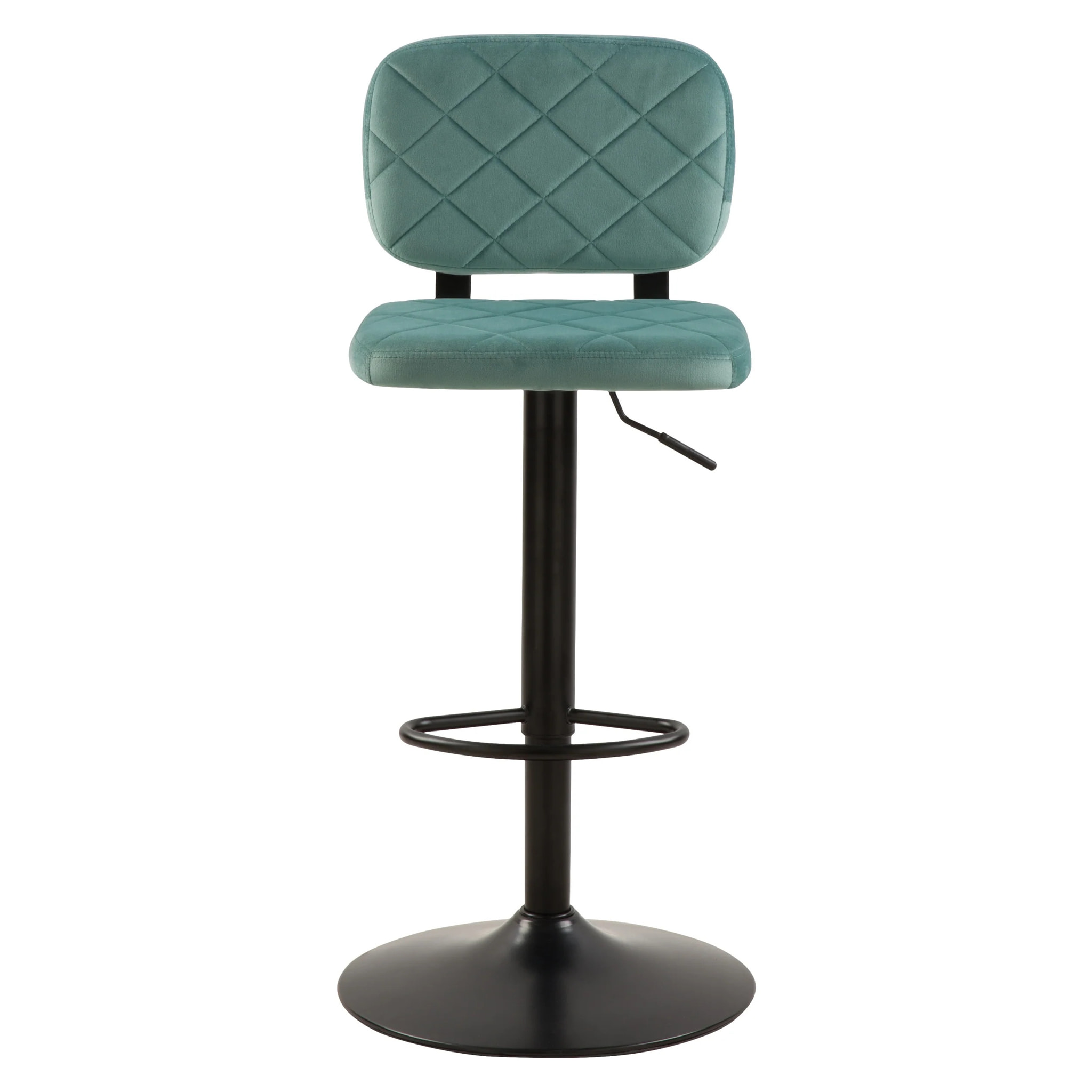 Lot de 2 chaises de bar réglables 60/81 cm en velours vert d'eau - Viktor