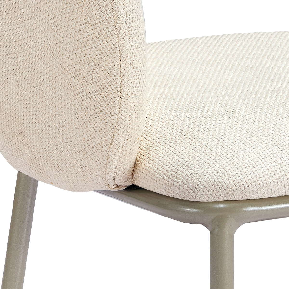 Lot de 2 chaises de salle à manger Tomasucci JADE', en tissu, beige, platine, 57 × 54 × 80 cm
