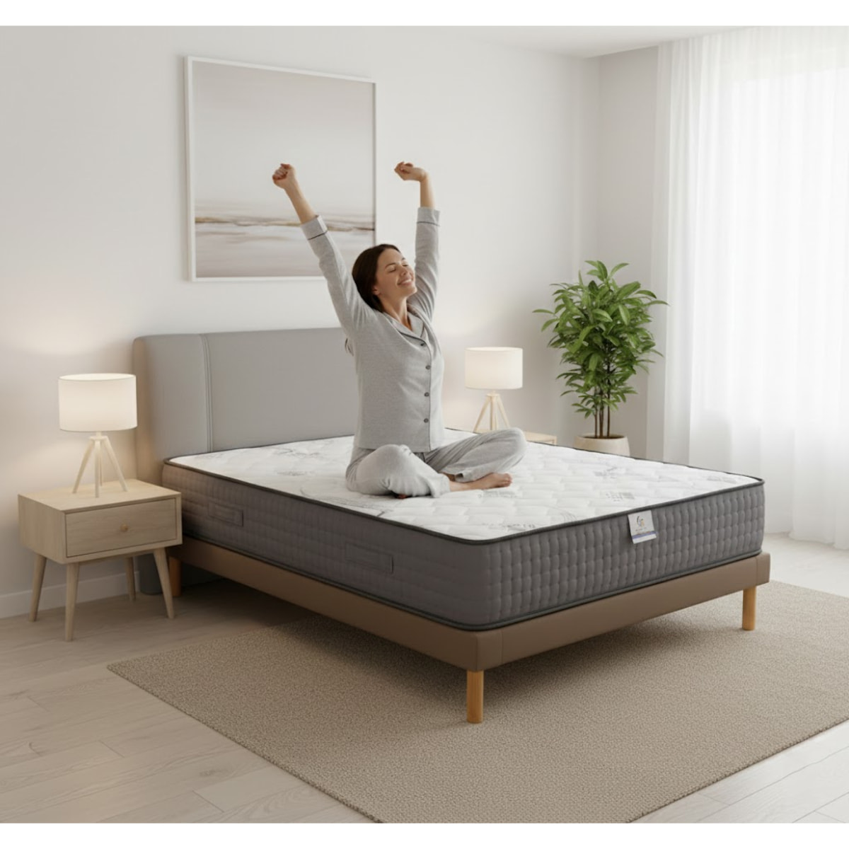 Materasso Sole Francese Memory H25 140x190 Tessuto Antiacaro - Anallergico - Antibatterico - Ergonomico - Traspirante