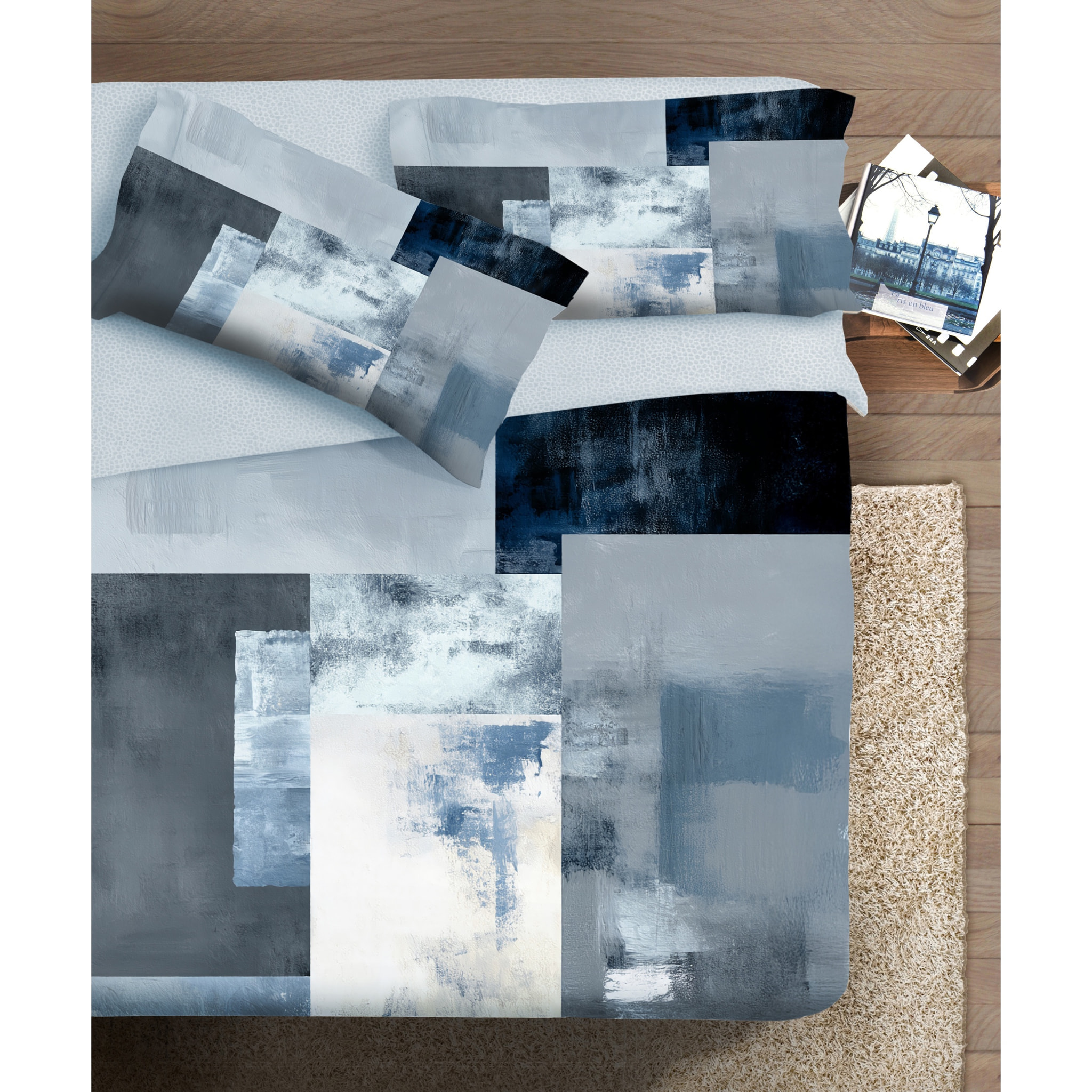 Parure copripiumino fotografico Piazzato Fine Art 2 piazze Disegno Shadow