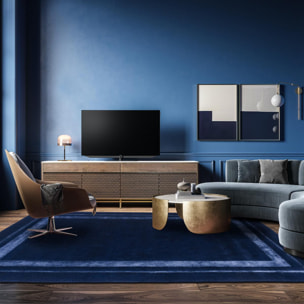 Tapis salon et chambre fait main en laine motif simple CHICDOUJ