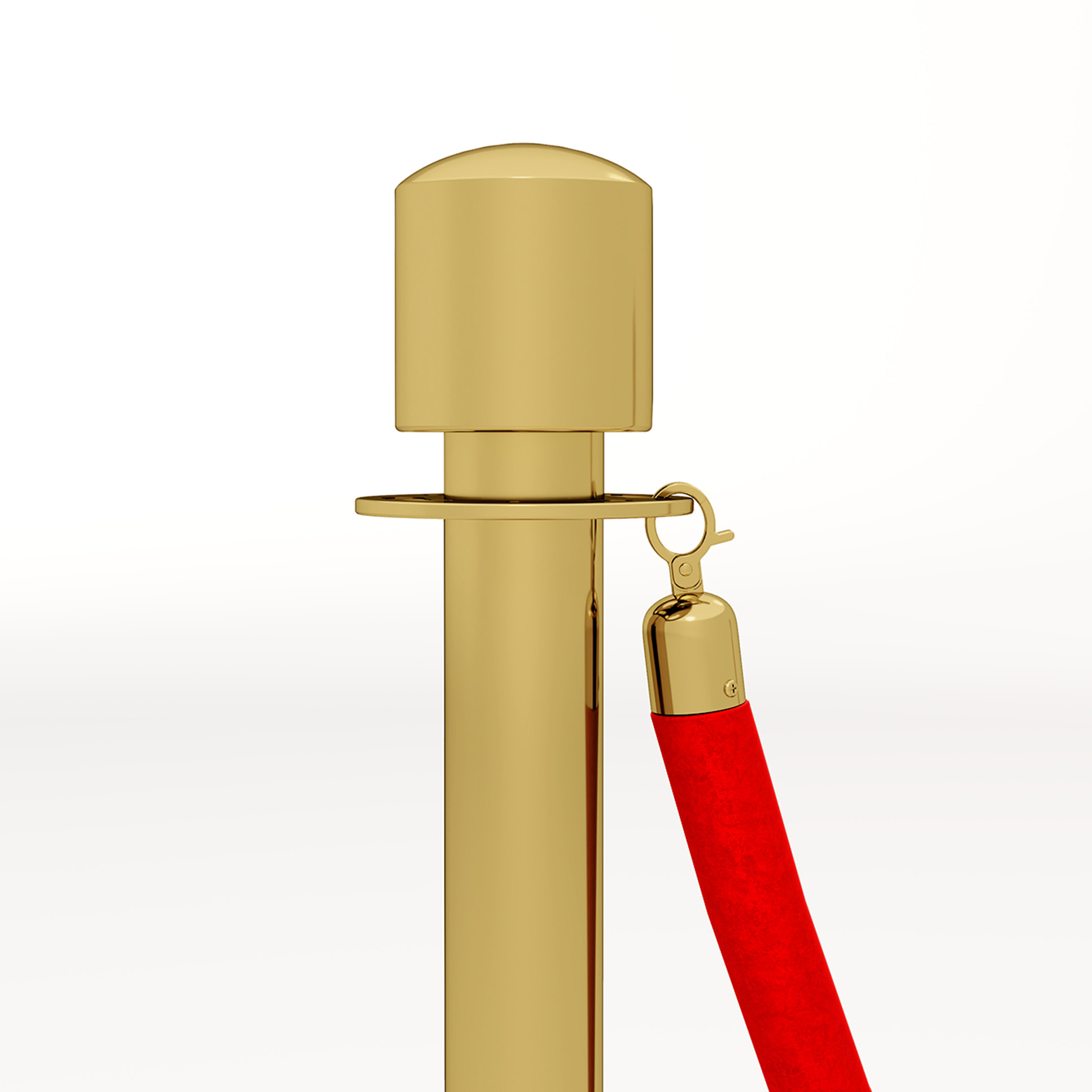 Juego de 2 Postes Separadores de Acero Inoxidable, Barreras de Seguridad con Cuerda de Terciopelo Roja de 1,5 m y Base Rellenable de Agua, para Teatro, Fiesta, Boda, Dorado