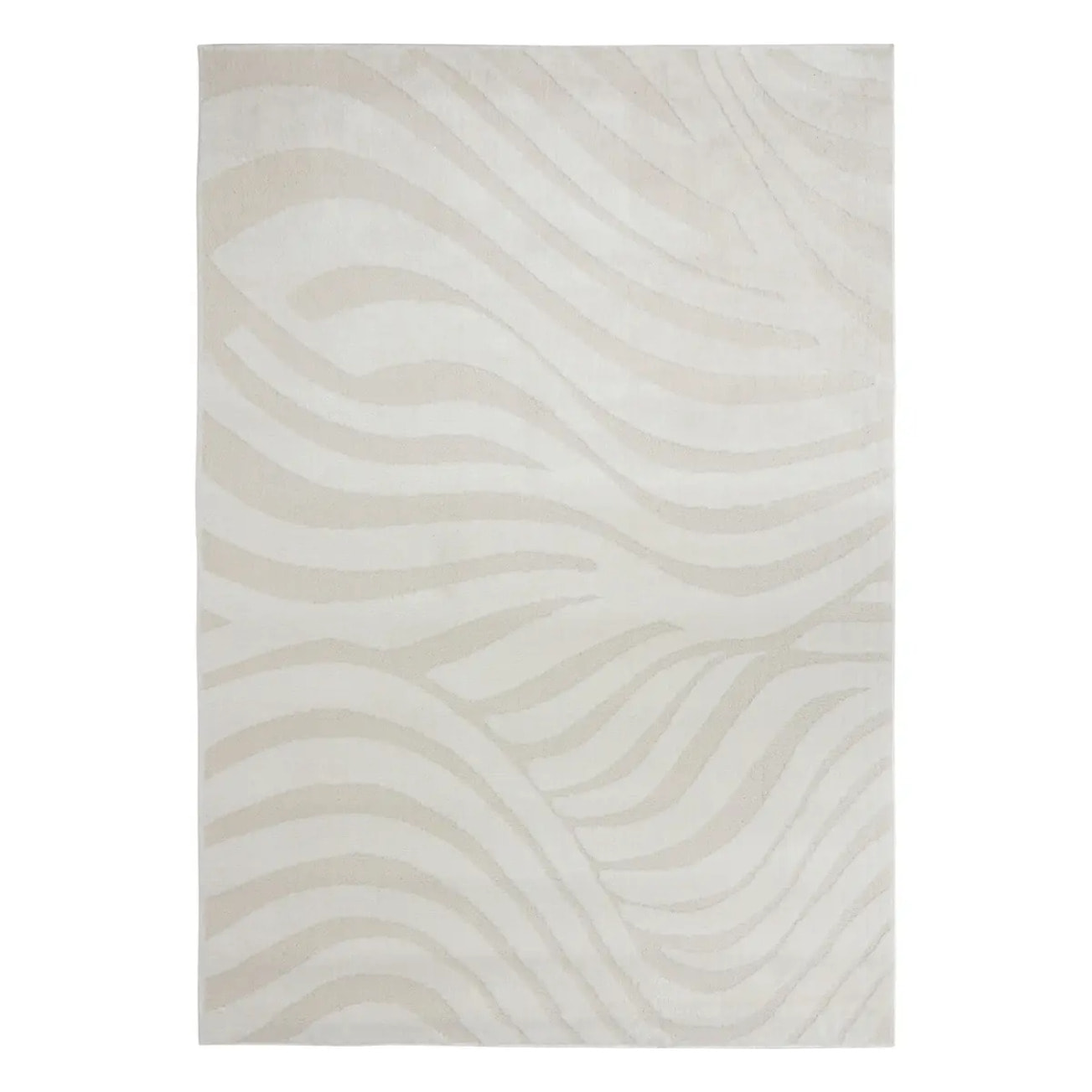 Tapis effet laine Anoai blanc 150x100cm
