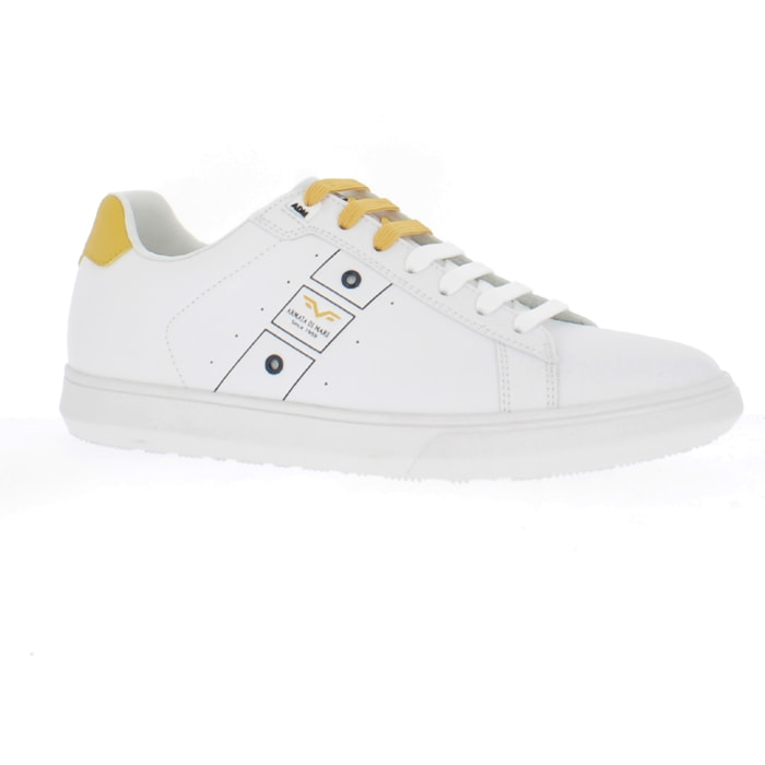 Armata di Mare Scarpe Uomo Court Sneakers Casual con Soletta Rimovibile in Memory Foam AMU S24M530 Off White Yellow