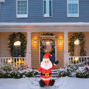 Papa noel inflable con luces led 85x45x120cm