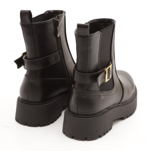 STIVALETTO ELASTICI BASSO FIBBIA CHOCOLA' NERO