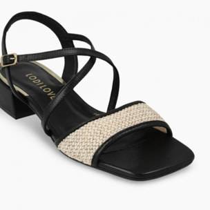 SANDALIAS NEGRAS KON5356