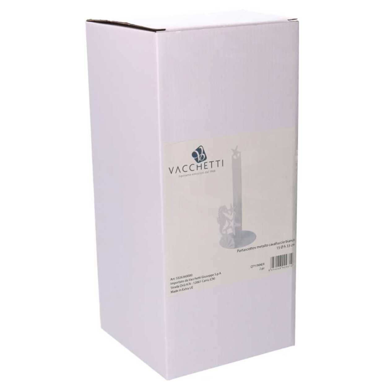 Portascottex in metallo cavalluccio biancotondo cmø15h33