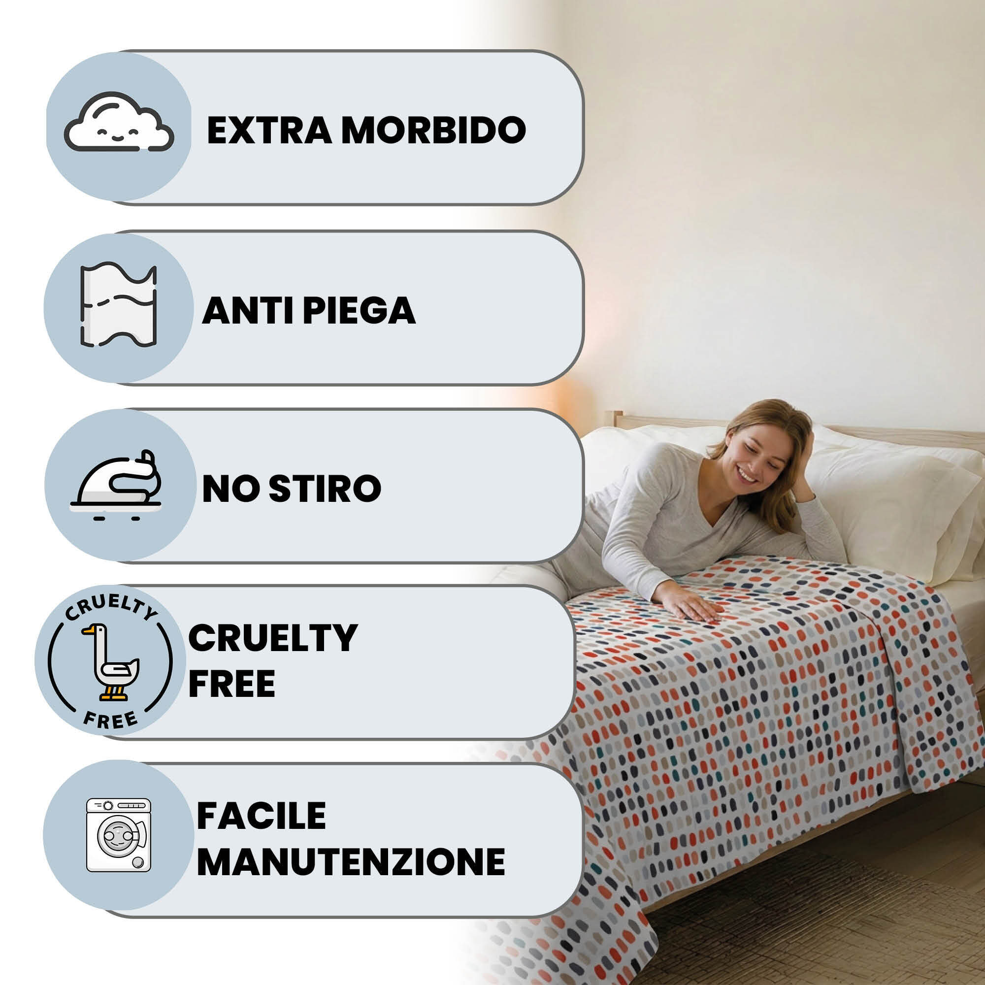 TRAPUNTINO ESTIVO BASIC, 100gr - Made in Italy - MATRIMONIALE