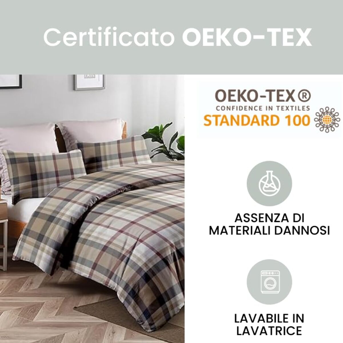 Intrecci – Set sacco piumino e federe in cotone Singolo