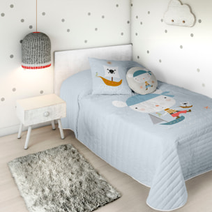 Haciendo el Indio - Colcha Bouti Estampada - Reversible - Infantil - 100% Algodón - 70 gr/m² - Aventura Pirata