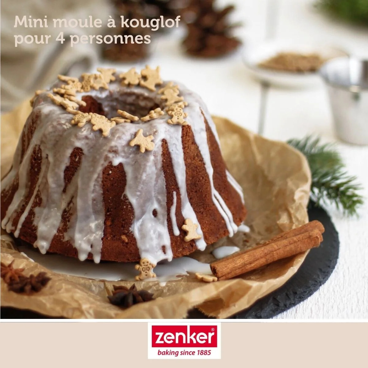 Lot de 2 moules à kouglof 18/18 cm en acier Spécial mini Spécial mini Zenker  Spécial mini