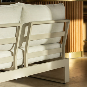 Salon de jardin 6 places en aluminiun et coussin en oléofine beige  RIVA BELLA