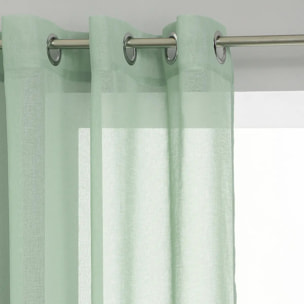 Voilage Etamine vert céladon 140x240cm