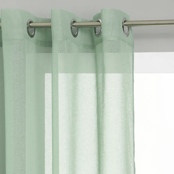 Voilage Etamine vert céladon 140x240cm