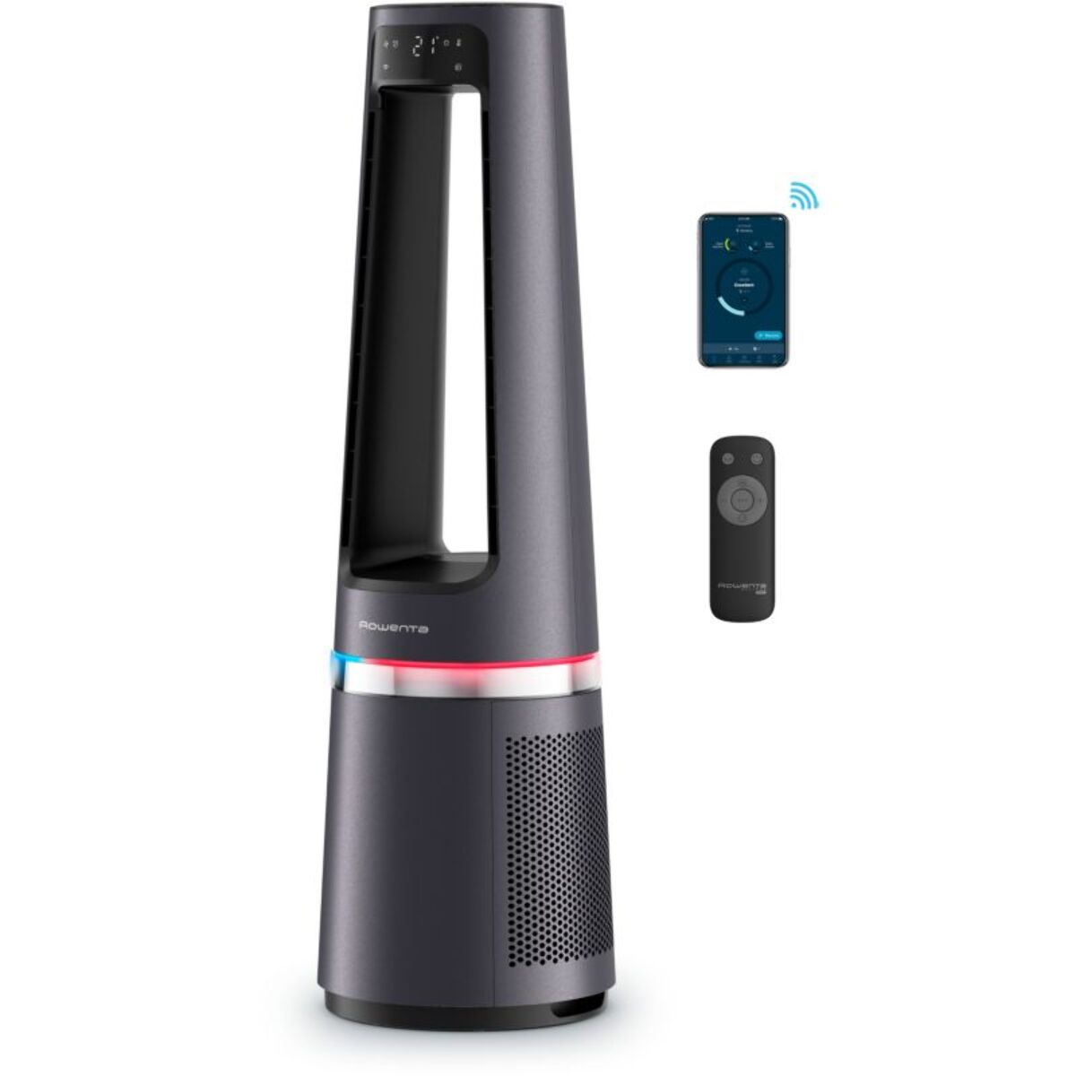 Purificateur d'air, ventilateur, humidificateur ROWENTA Eclipse 3 en 1 connect QU5072F0
