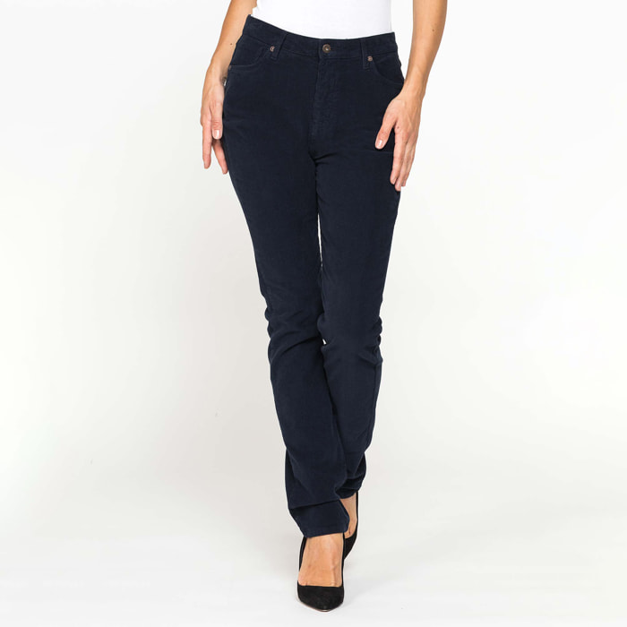 PANTALONE CINQUE TASCHE COMFORT FIT IN VELLUTO STRETCH 1000 RIGHE