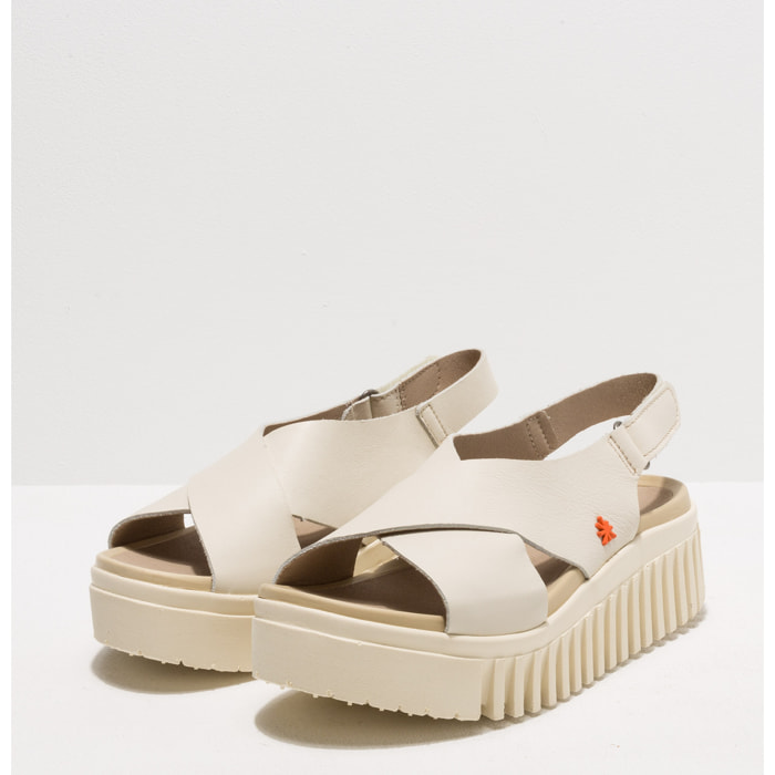 Sandalia de cuña 1574 NAPPA CREAM/BRIGHTON color Cream