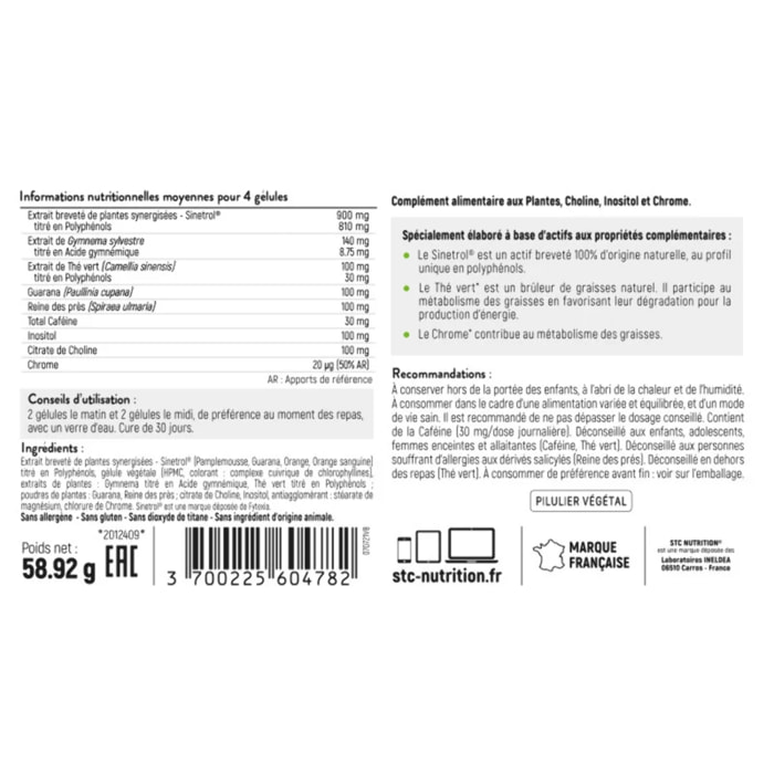 Hydroxyblast® - Complément alimentaire brûle-graisse extra fort et coupe-faim - Perte de poids - Ingrédients d'origine naturelle - Actif breveté Sinetrol - 100% vegan - Lot de 2