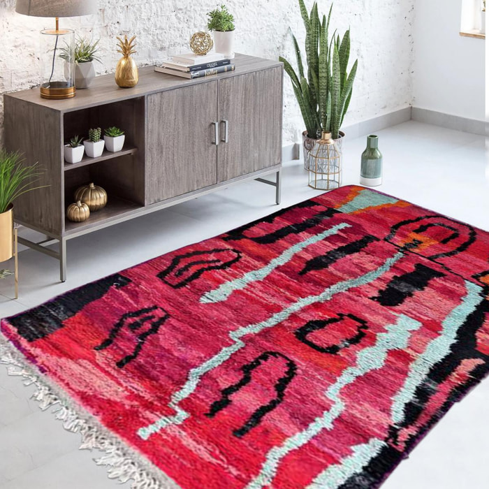 Authentique tapis artisanal Berbère en laine