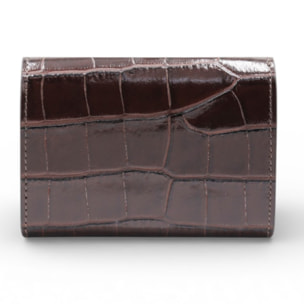Portafoglio Cheval Firenze Cosmo Mini Croc Testa di Moro