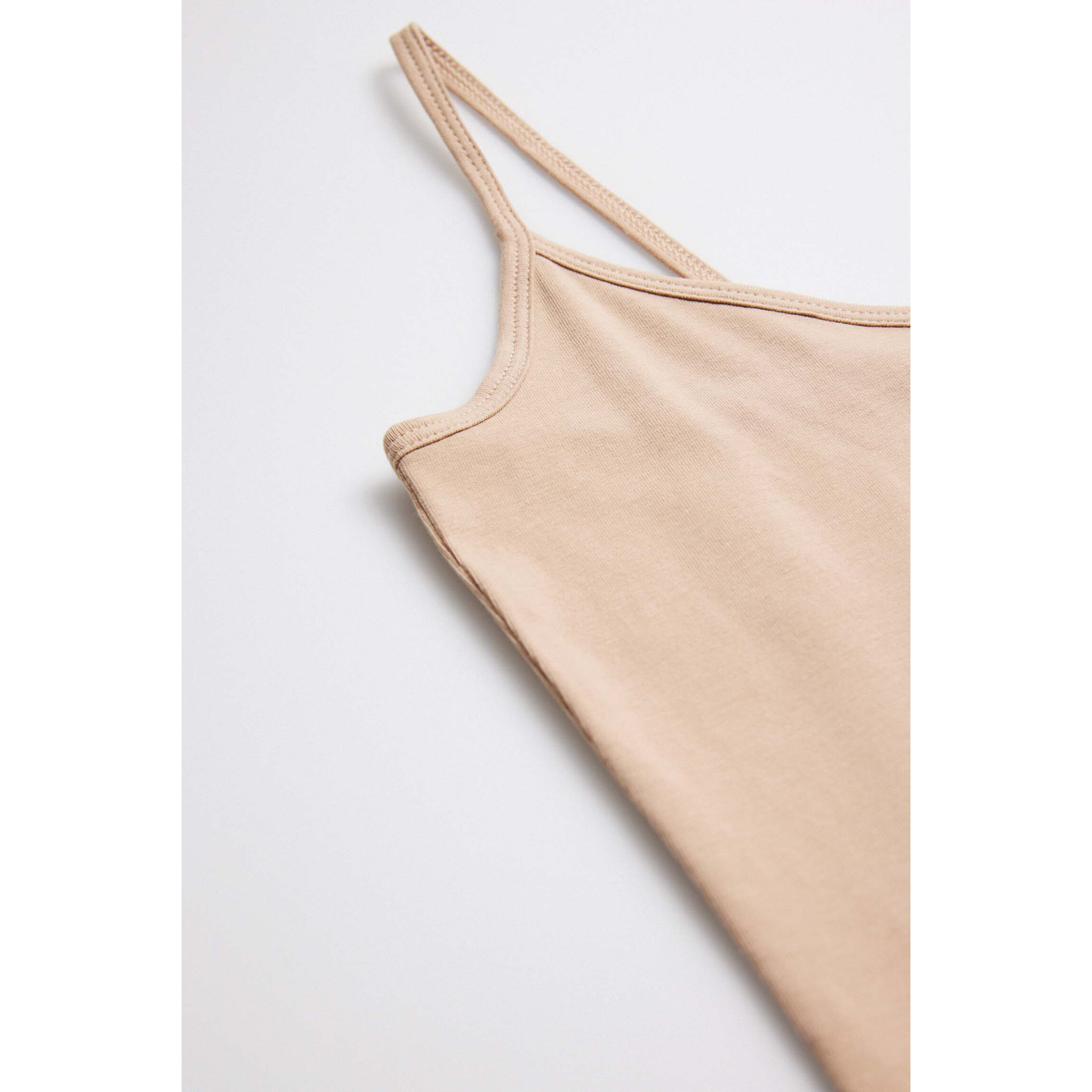 Maglietta in cotone bianco con spalline sottili