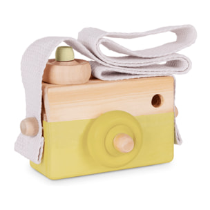 Cámara fotos PHOTOLOOM YELLOW de madera