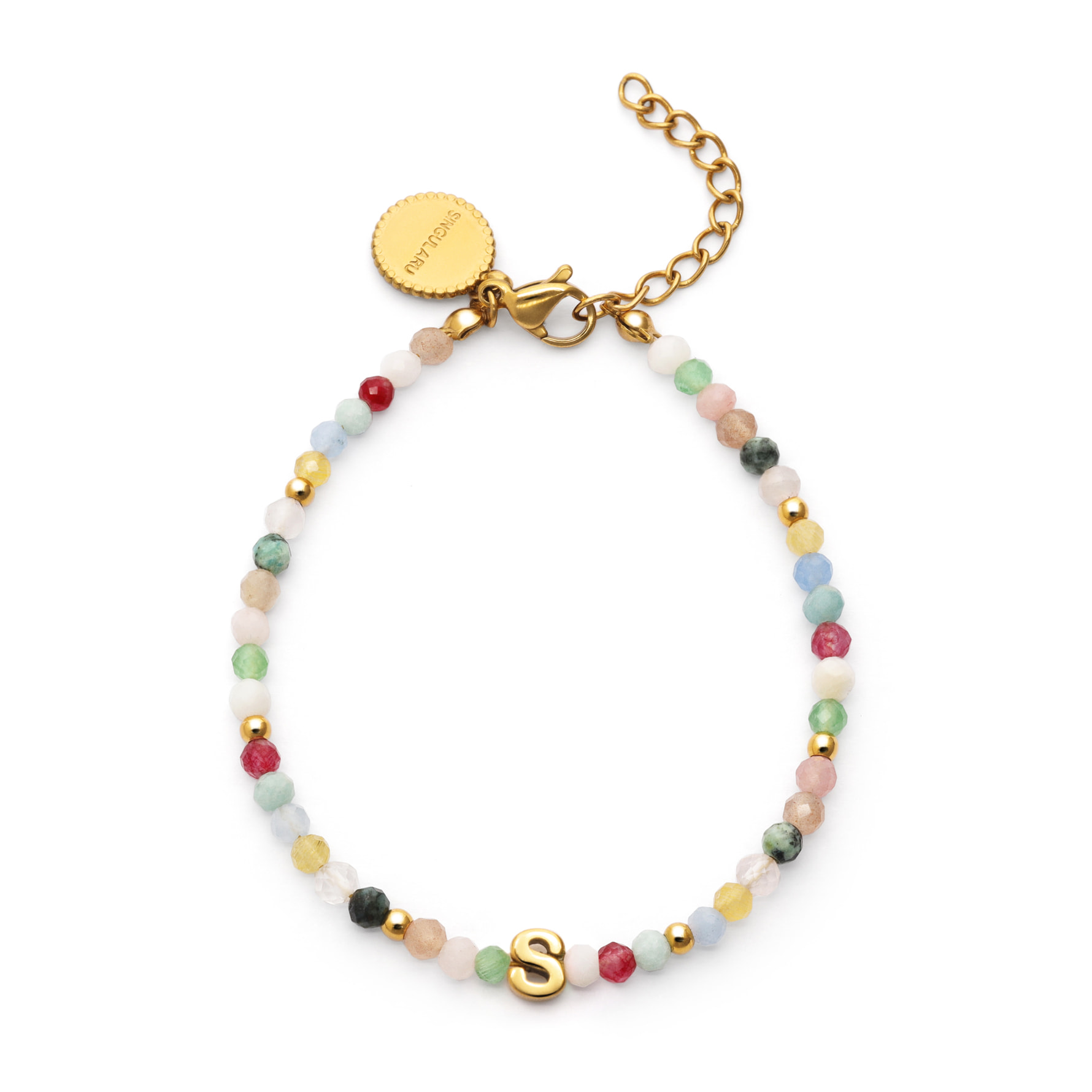 Bracciale Personalizzata Letter Altea Colors Acciao Placcato Oro