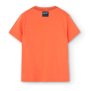 Camiseta niÃ±o estampada, mangas cortas, naranja, 508160