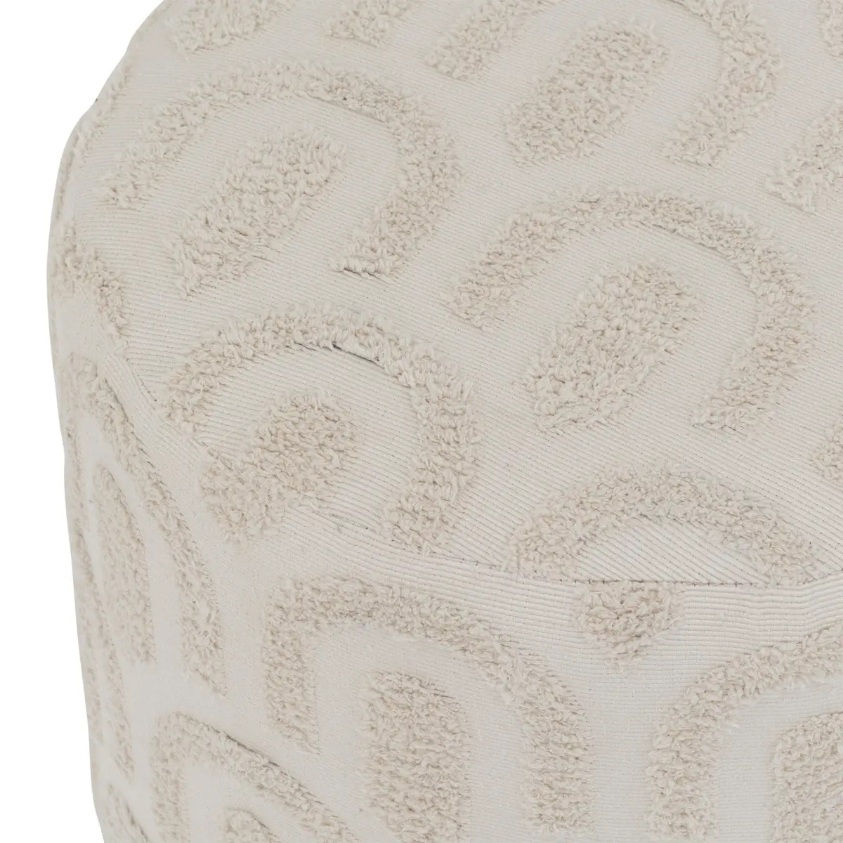 Pouf "Copas" blanc D38x38cm