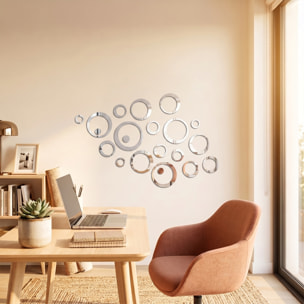 Sticker miroir Anneaux designs