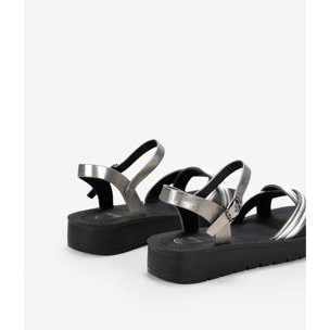 Sandalias plomo con hebilla