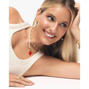 Collar Chic Pearl Acero Baño Oro