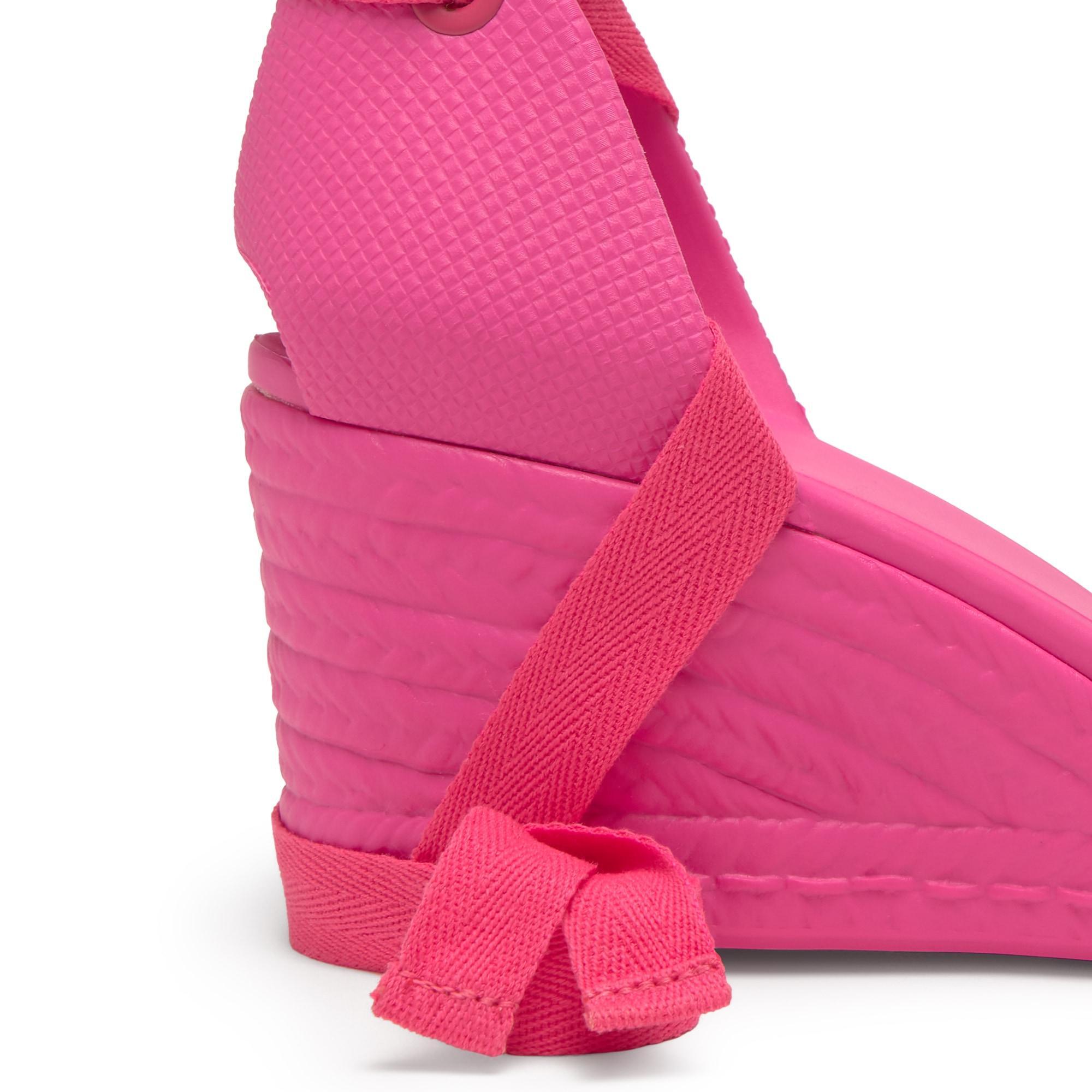 Alpargatas de cuña de mujer Careen en goma eva natural y sostenible con cierre de cintas