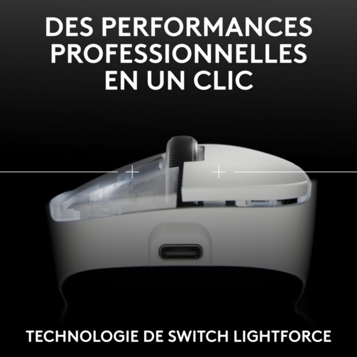 Souris Gamer Sans Fil LOGITECH PRO X SUPERLIGHT2 DEX LIGHTSPEED Blan