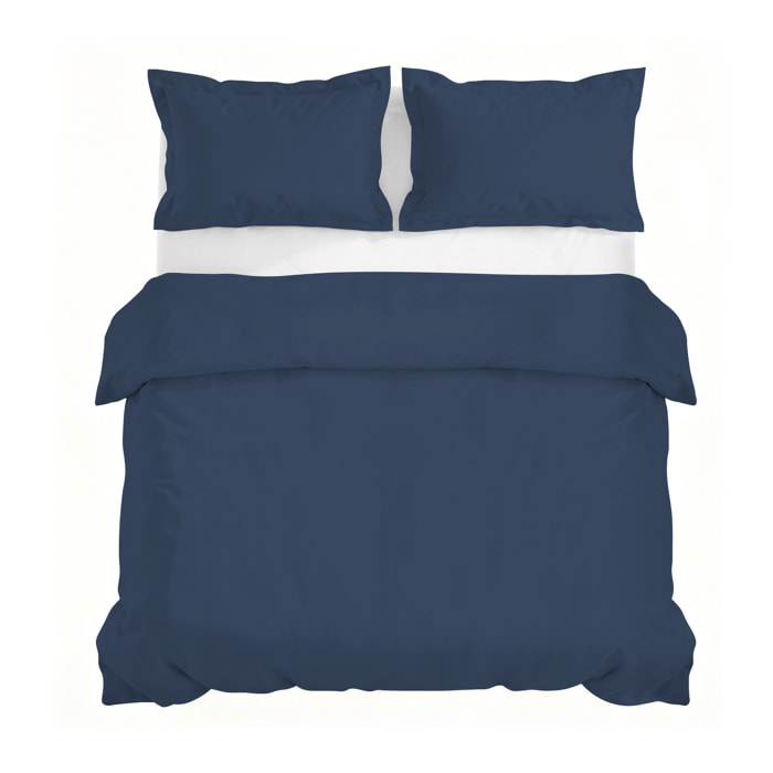 PARURE COPRIPIUMINO RASO CLOE, 100% Raso di Cotone, Made in Italy - AVIO